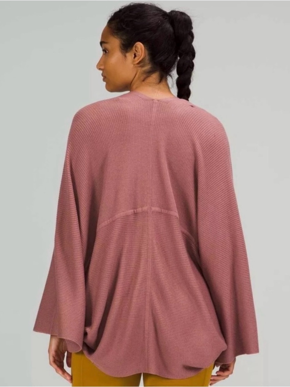 lululemon Cashlu Knit Cashmere blend  Ribbed Open-Front Cardigan Size M/L